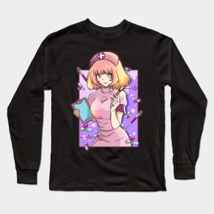 Anime Nurse Nurses Nursing Essential Worker Front Line Long Sleeve T-Shirt